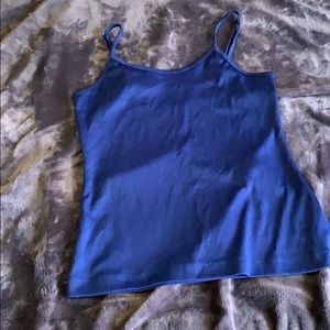 Blue silk tank